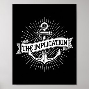 Póster Ancla Marítimo La Implicación Náutica Vela R