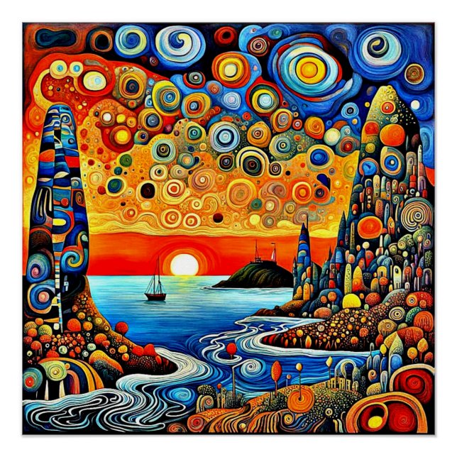 Póster Anclado en la Costa Encantada (Anverso)