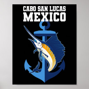 Póster Anclaje de aventura pesquera Cabo San Lucas Marlin