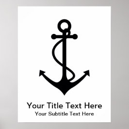 Póster Anclaje negro básico