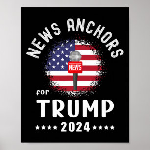 Póster Anclas del voto de Trump sobre la bandera estadoun