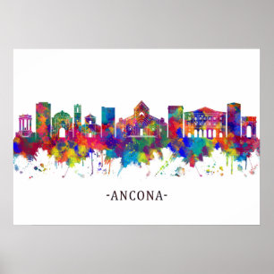 Póster Ancona Italy Skyline