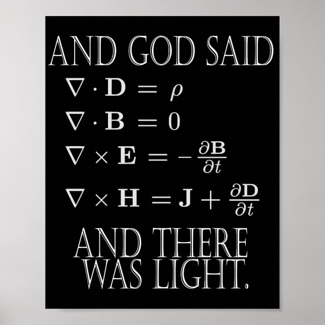Póster And God Said Maxwell Equation  (Frente)