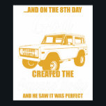Póster and on the 8th day god creared the square body and<br><div class="desc">A vintage classic car poster perfect for decorating your home,  garage,  office,  or studio. This retro automotive artwork is ideal for car enthusiasts,  collectors,  and anyone who appreciates timeless classic car culture.</div>