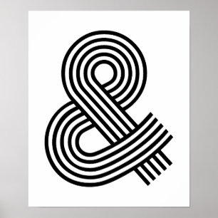 Póster & And Sign Ampersand Logogram Symbol Icon Shortcut