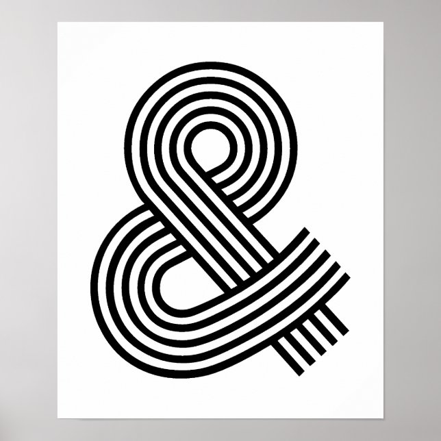 Póster & And Sign Ampersand Logogram Symbol Icon Shortcut (Frente)