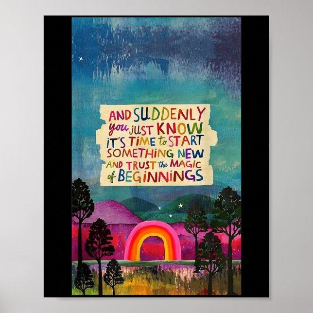 Póster And Suddenly You Just Know It's Time To Start Soin (Frente)