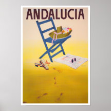 Andalucía España poster de viajes vintage