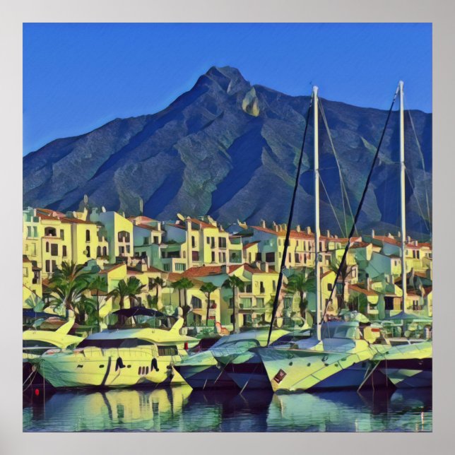 Póster Andalucía - MARBELLA - panorama (Frente)