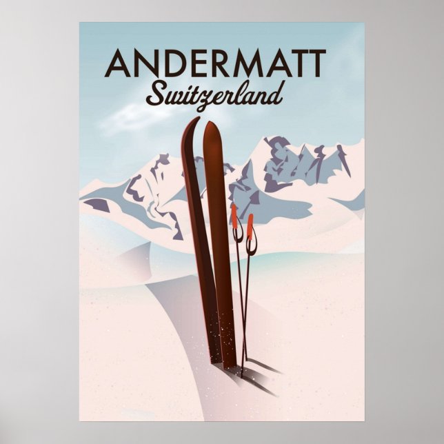 Póster Andermatt Suiza (Frente)