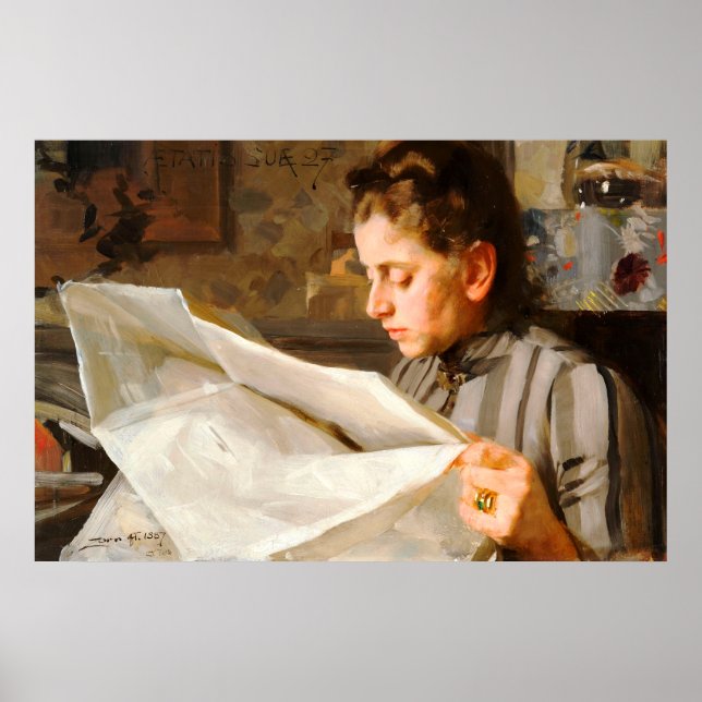 Póster Anders Zorn - lectura del poster CC0275 (Frente)