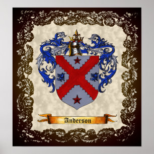 Póster Anderson Coat of Arms