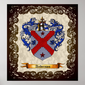 Póster Anderson Coat of Arms