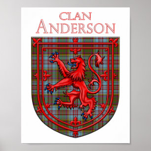 Póster Anderson Tartan Scottish Plaid Lion Rampant