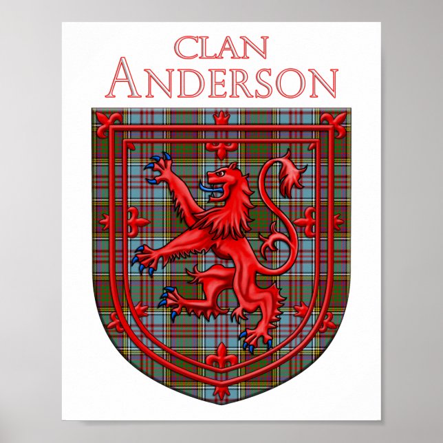 Póster Anderson Tartan Scottish Plaid Lion Rampant (Frente)