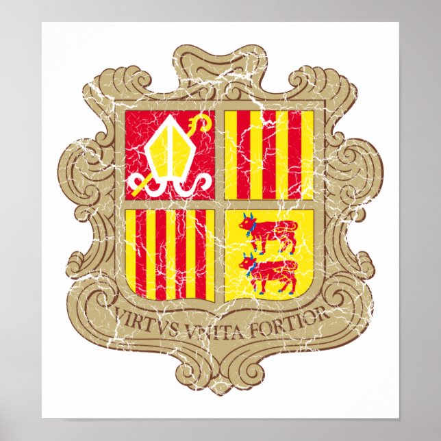 Póster Andorra Coat Of Arms (Frente)