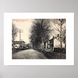 Póster Andover NJ, New Jersey, Main St, Vintage Style