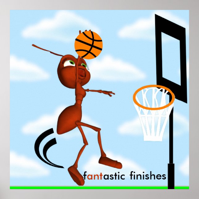 Póster Andre The Ant Basketball Slam Dunk Poster (Frente)