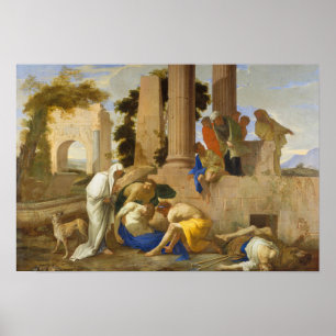 Póster Andrea di Lione - Tobit enterrando a los muertos