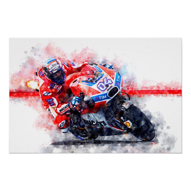 Póster Andrea Dovizioso 04 (Anverso)