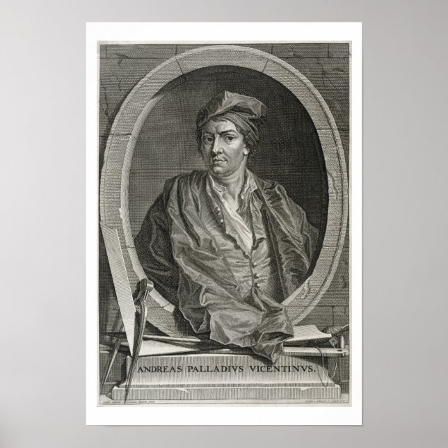 Póster Andrea Palladio (1508-80) engraved by Bernard Pica (Frente)
