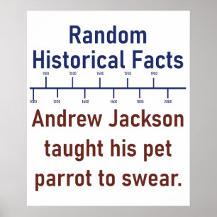 Póster Andrew Jackson Enseñó A Su Loro A Jear - Histo