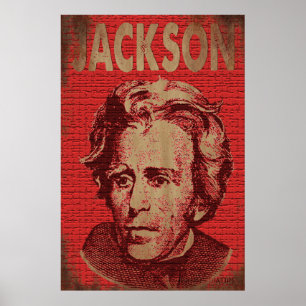 Póster Andrew Jackson Poster (Rojo)