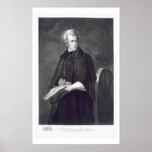 Póster Andrew Jackson, séptimo presidente de los Estados 
