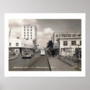 Póster Andrews Ave., Fort Lauderdale, Florida Vintage
