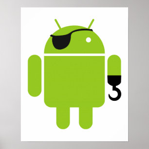 Póster Android Robot Mighty Pirate