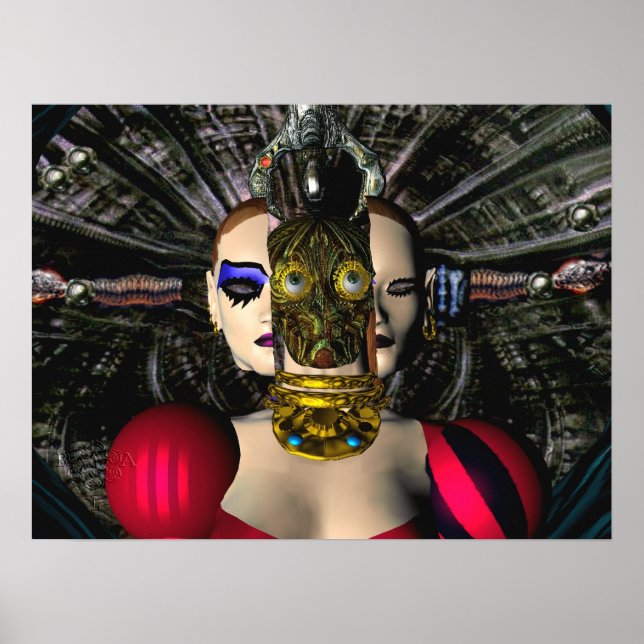 Póster ANDROID XENIA SPACESHIP PILOT,Ciencia Ficción (Frente)