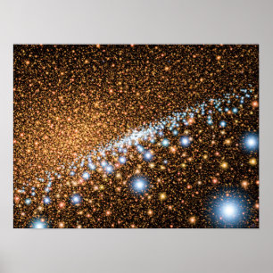 Póster Andromeda Black Hole Blue Stars - Artist Concept