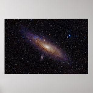 Póster Andromeda Galaxia tomada con filtro hidrógeno alfa