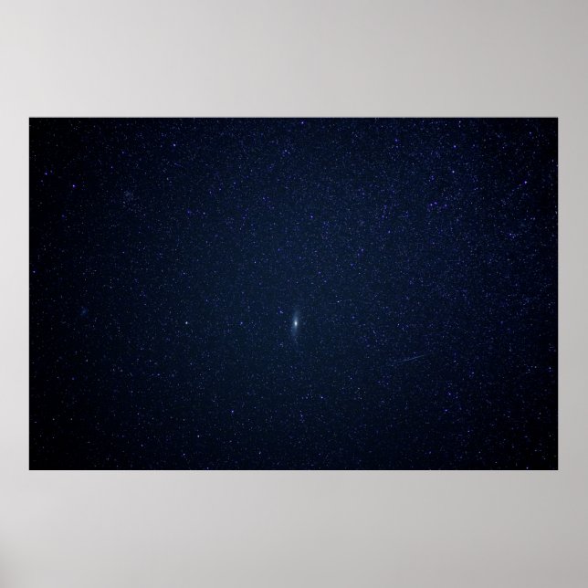Póster Andromeda Galaxy Midnight Blue Starry Night, ZGOS (Frente)