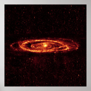 Póster Andromeda Galaxy Spitzer en infrarrojos, ZGOS