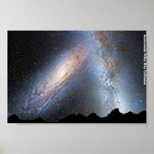 Póster Andromeda - Milky Way Collision