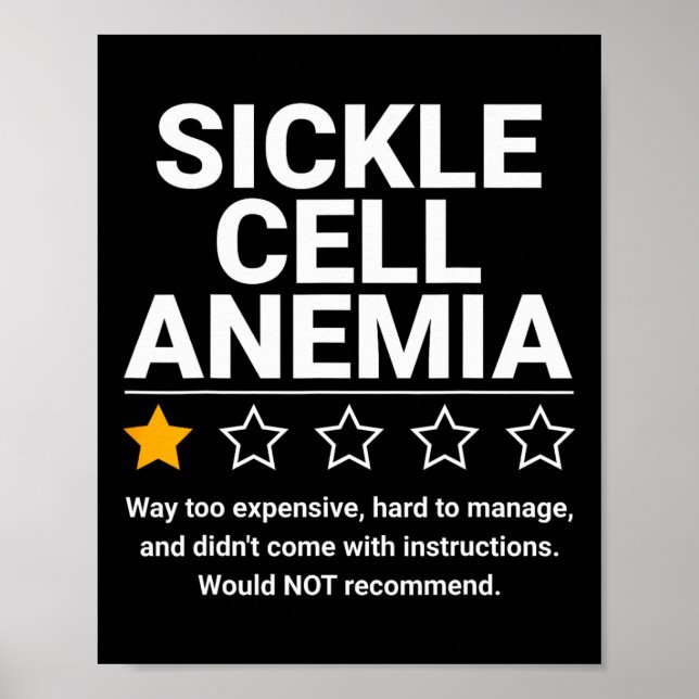 Póster Anemia anemia falciforme Una estrella que califica (Frente)