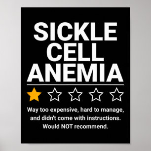 Póster Anemia anemia falciforme Una estrella que califica