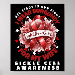 Póster Anemia de células falciformes Su Lucha Es Mi Espos
