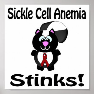 Póster Anemia falciforme Apesta Conciencia del zorrillo