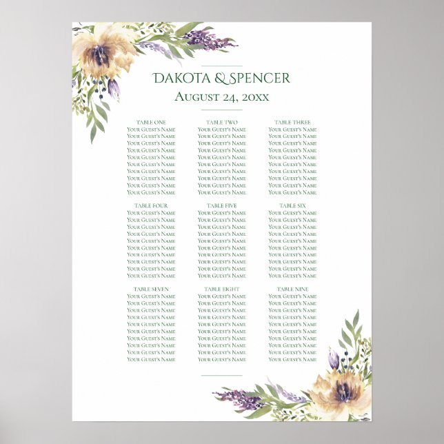 Póster Anemone Lavender | Gráfico de asientos Cream Purpl (Frente)