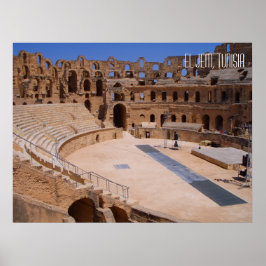 Póster Anfiteatro El Jem Antiguo Colosseo Túnez