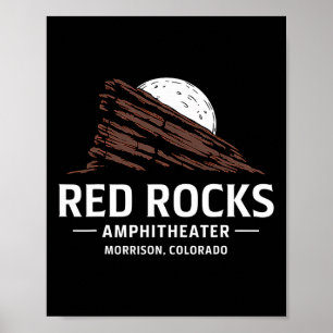 Póster Anfiteatro Red Rocks Morrison Colorado Senderismo