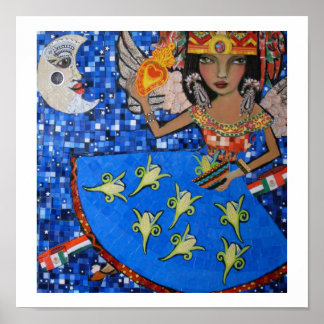 Póster ángel azteca