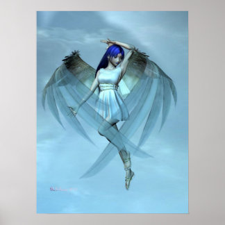 Póster ángel azul