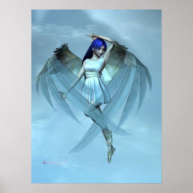 Póster ángel azul (Frente)