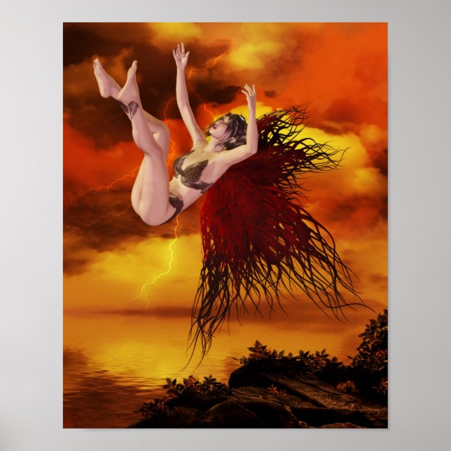 Póster ángel caído (Frente)