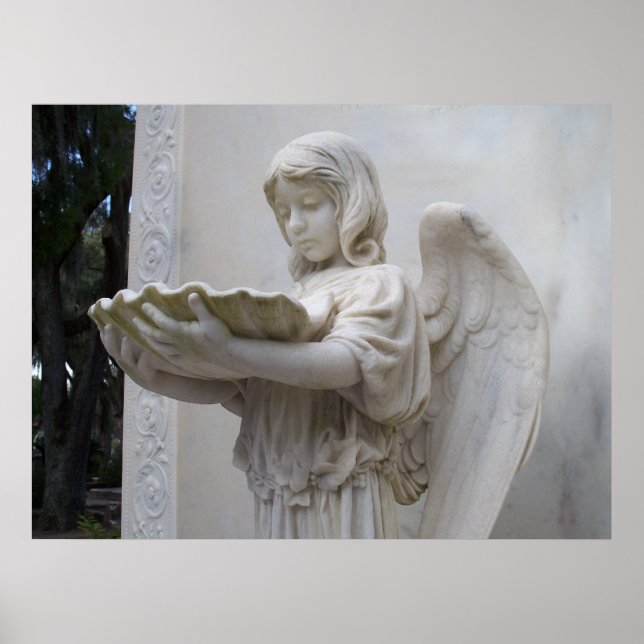 Póster Ángel Chica figura Bonaventure Savannah Georgia GA (Frente)