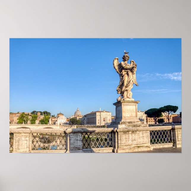 Póster Ángel con corona de tornos - Sant'Angelo, Roma (Frente)