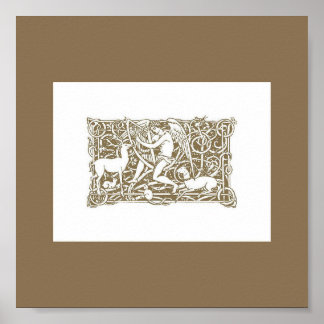 Póster Ángel con Harp Print